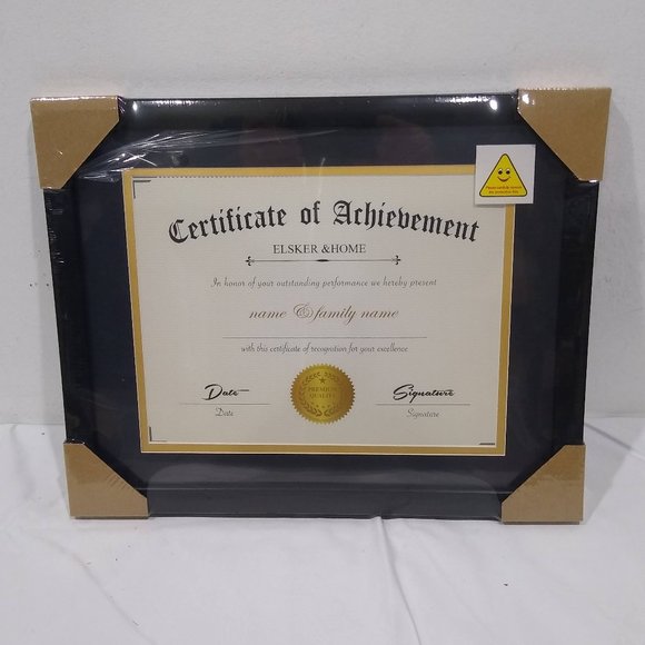 New 8.5x11 11x14 Certificate Frame - Classic Black Color Picture Frame - Picture 4 of 5